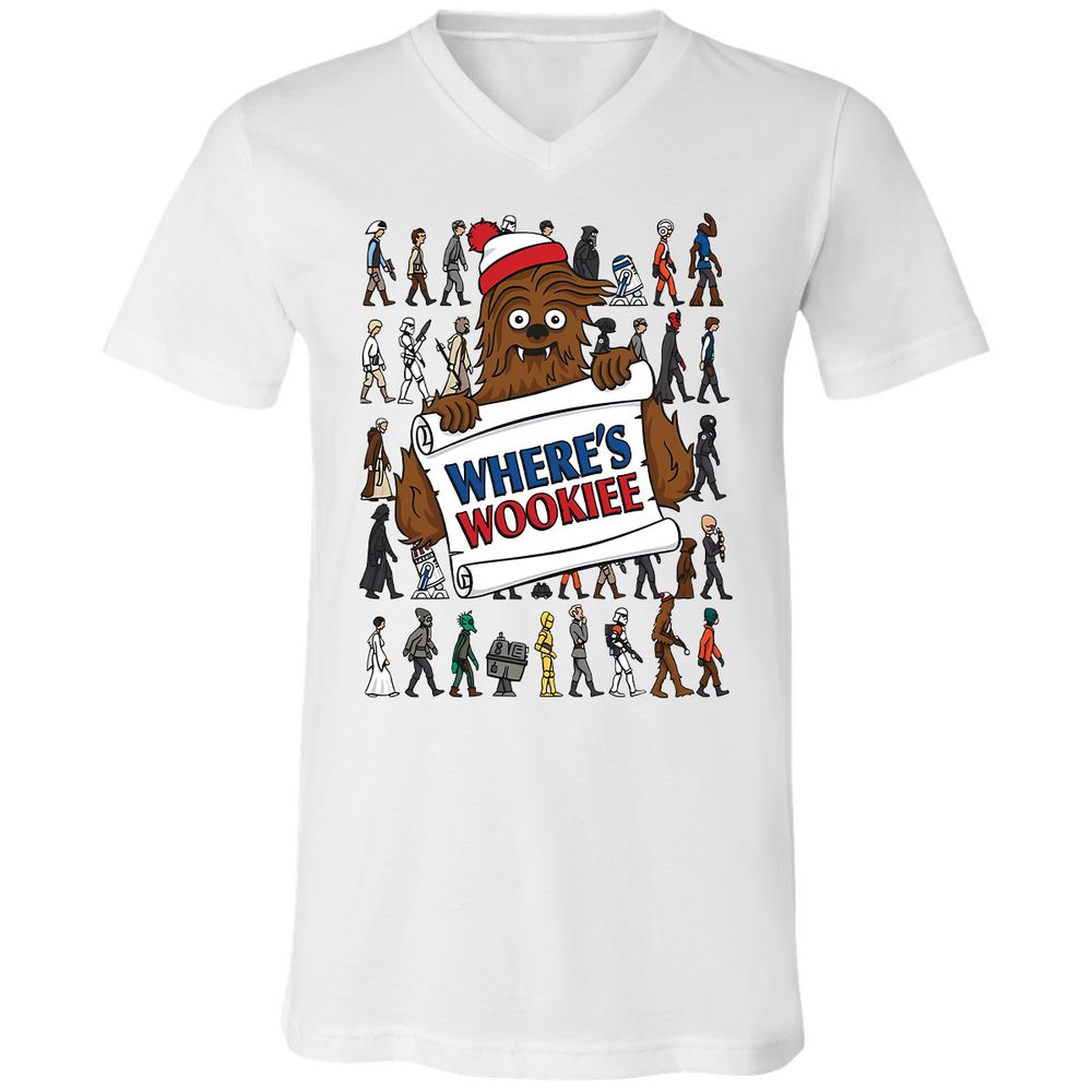 Unisex V-Neck T-Shirt - BA3KQKXQ - White - 1