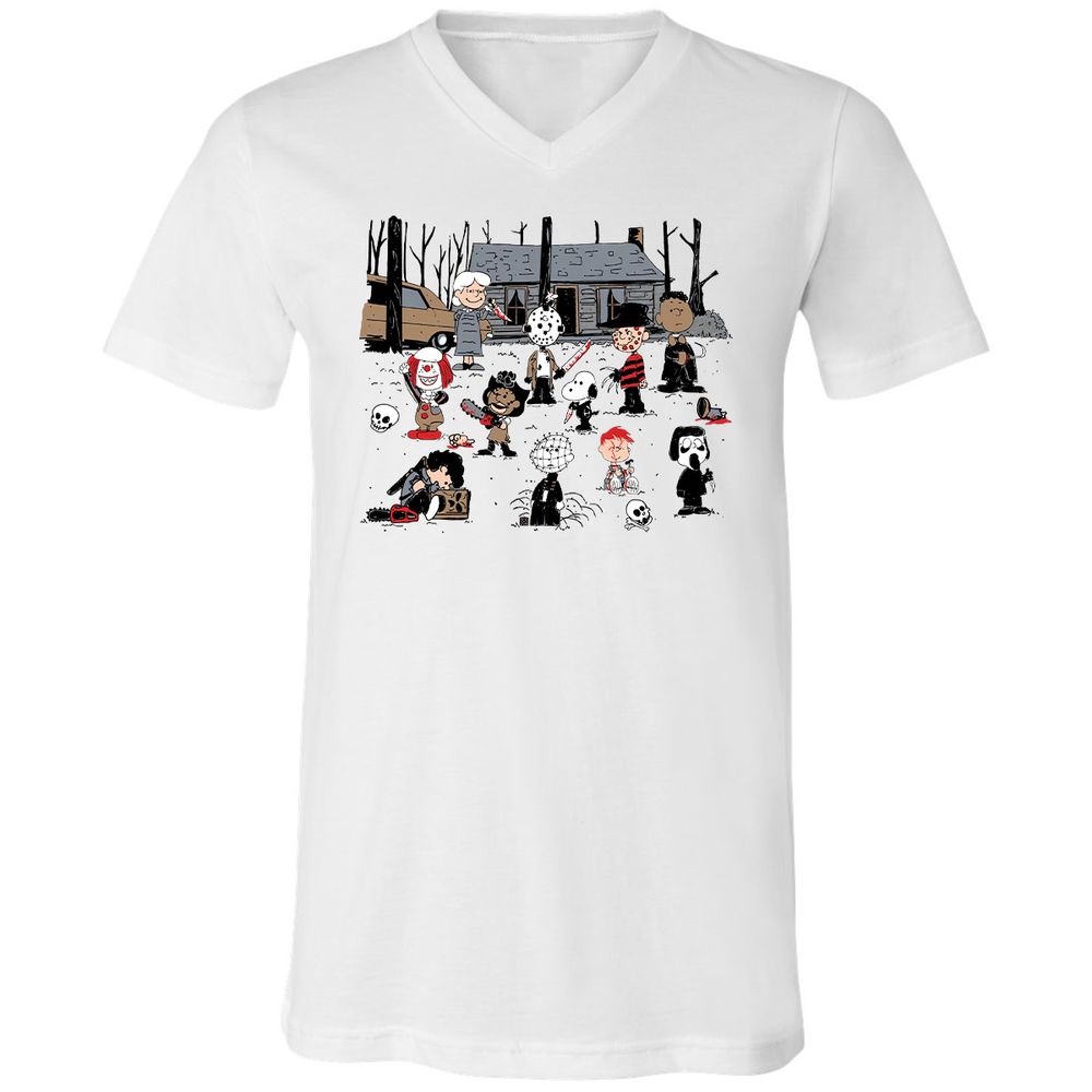 Unisex V-Neck T-Shirt - GV7X5B4P - White - 1