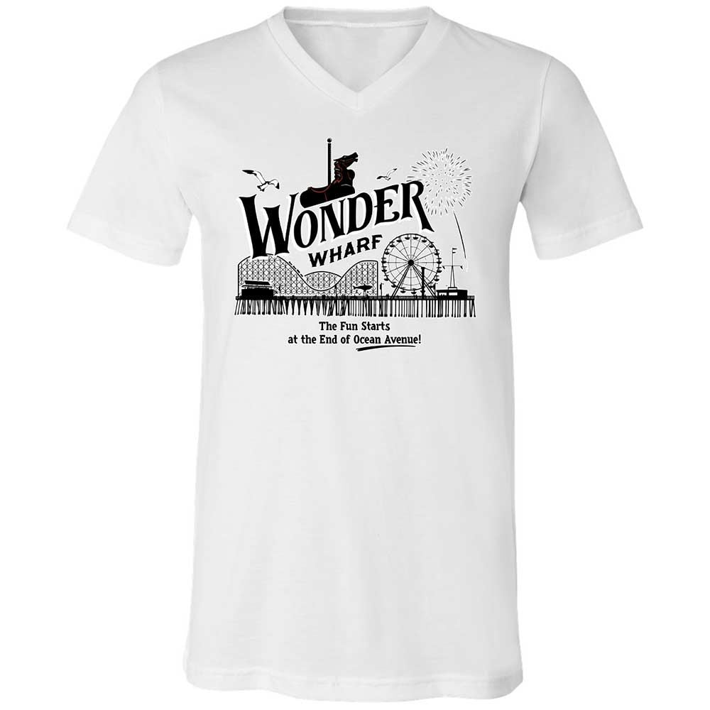 Unisex V-Neck T-Shirt - 9GY81CP5 - White - 1