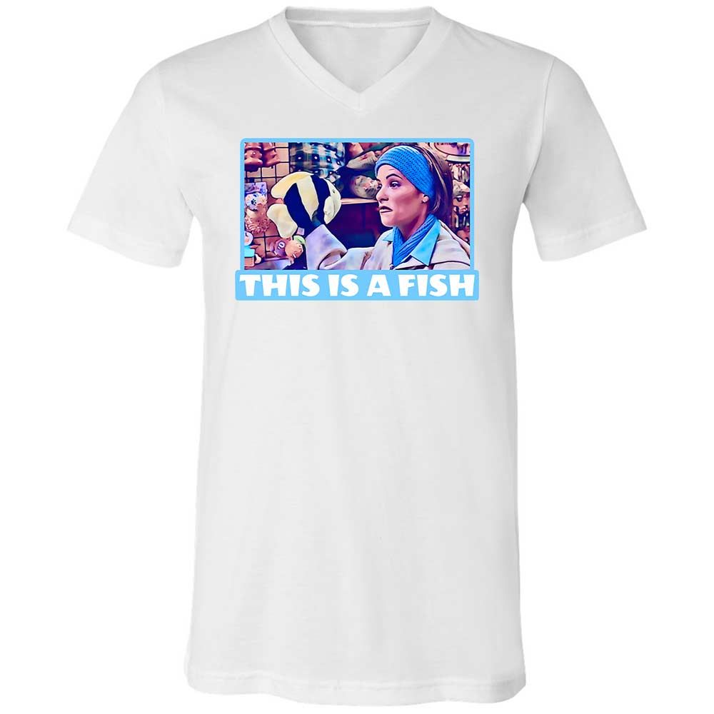 Unisex V-Neck T-Shirt - 3QZSK26V - White - 1