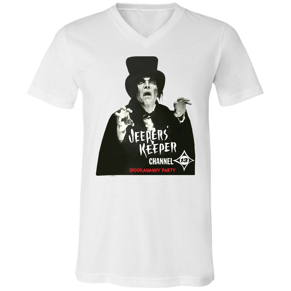 Unisex V-Neck T-Shirt - KNS5PTZA - White - 1