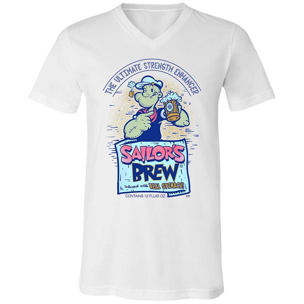 Unisex V-Neck T-Shirt - 6WMN7SPM - White - 1