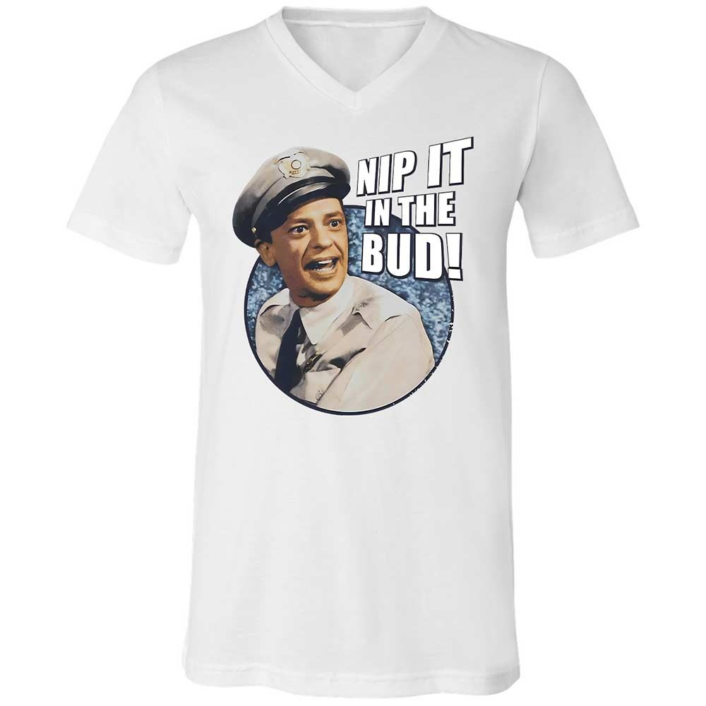 Unisex V-Neck T-Shirt - BSDMNSVM - White - 1