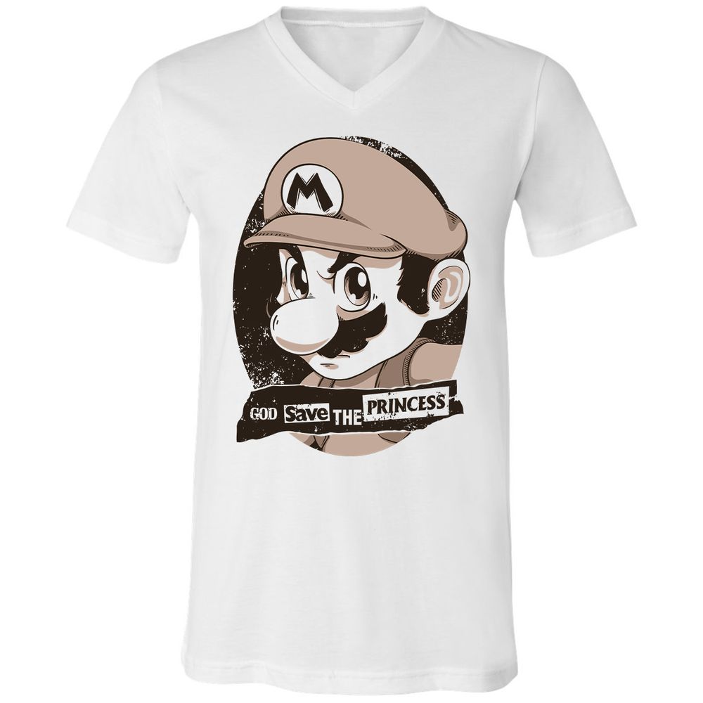 Unisex V-Neck T-Shirt - 8YQNG3G3 - White - 1
