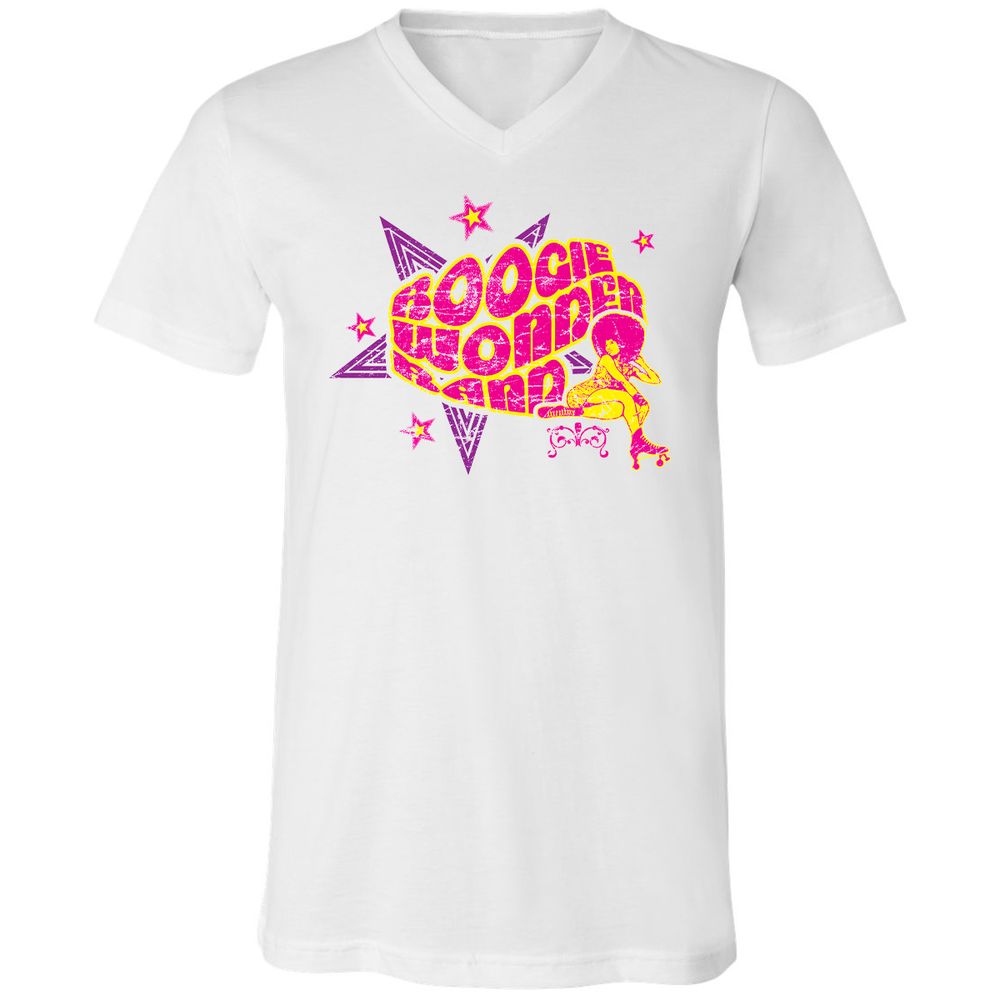 Unisex V-Neck T-Shirt - 8MDKS636 - White - 1