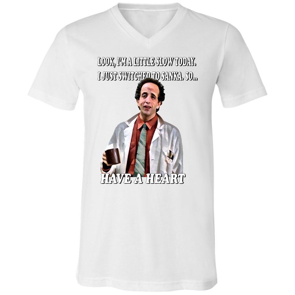 Unisex V-Neck T-Shirt - V5B2RPZX - White - 1
