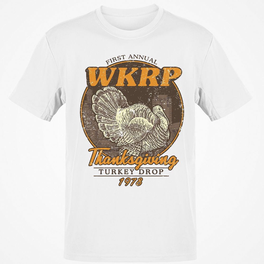 WKRP Turkey Drop - White - 1