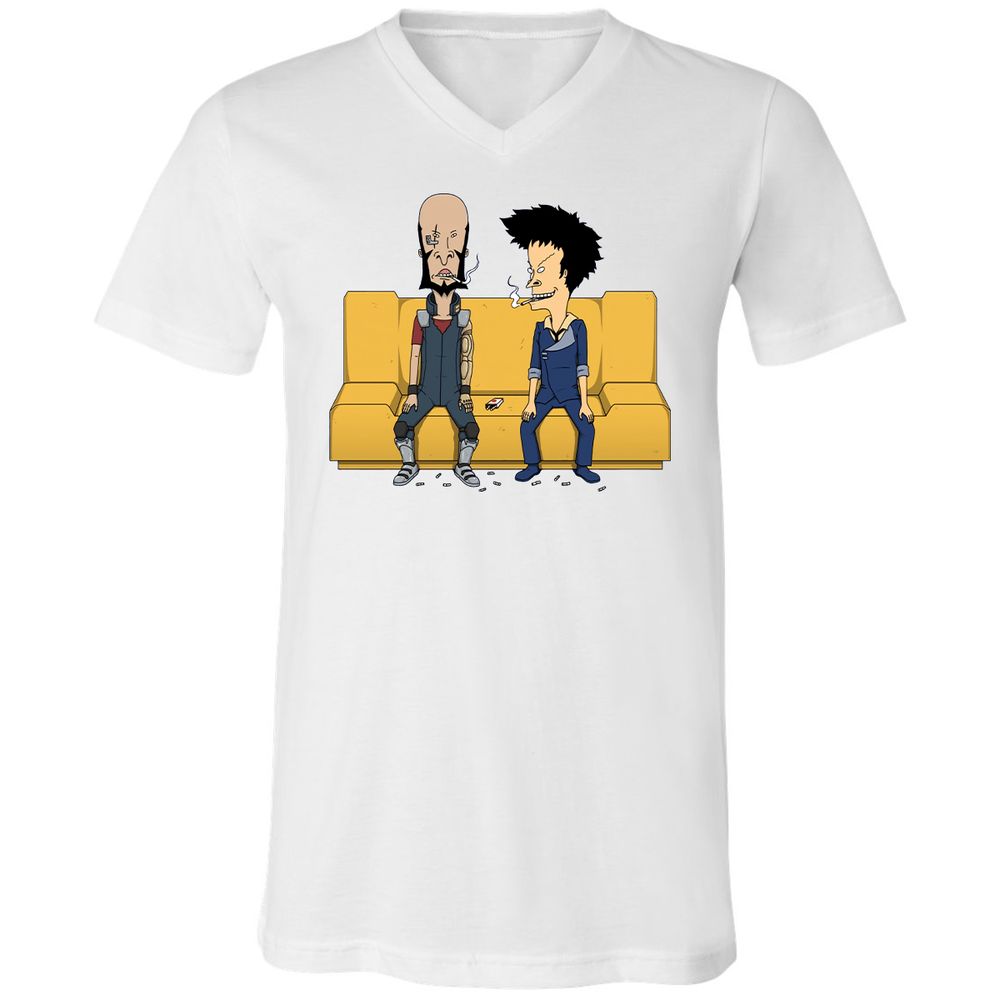 Unisex V-Neck T-Shirt - SLL4CKTH - White - 1