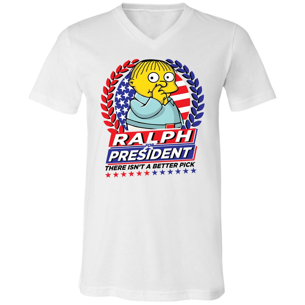 Unisex V-Neck T-Shirt - WKN21CK4 - White - 1