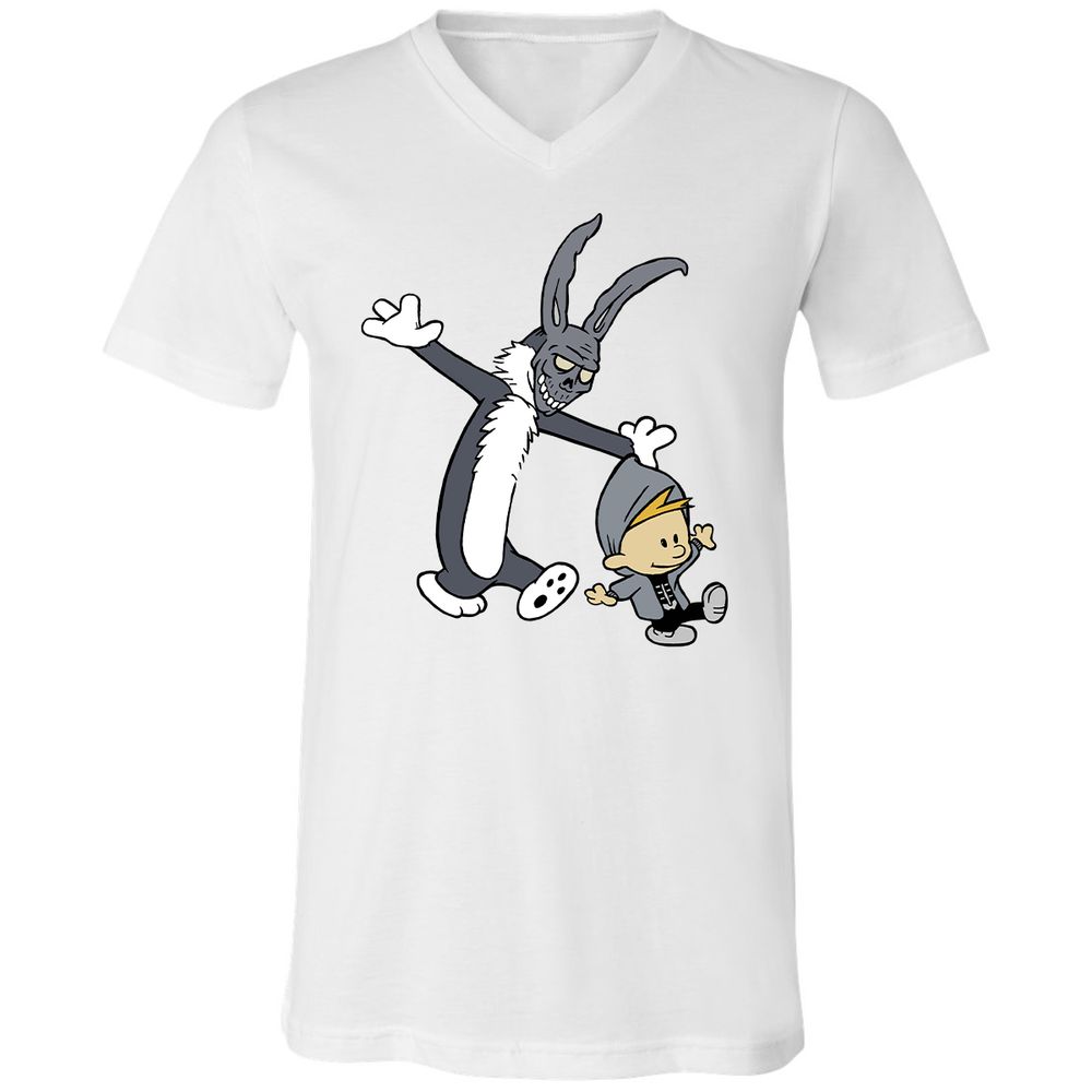 Unisex V-Neck T-Shirt - VQKHLLG6 - White - 1