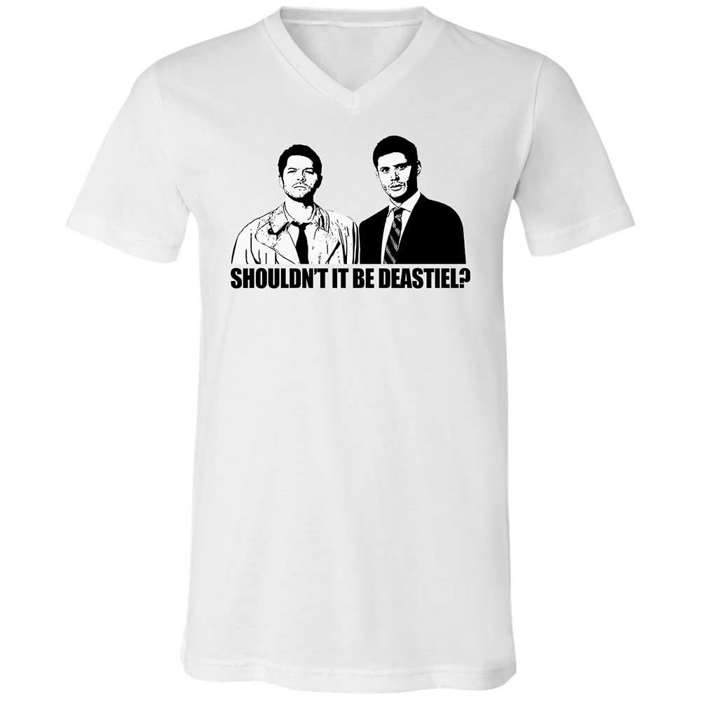Unisex V-Neck T-Shirt - 67J8GAV5 - White - 1