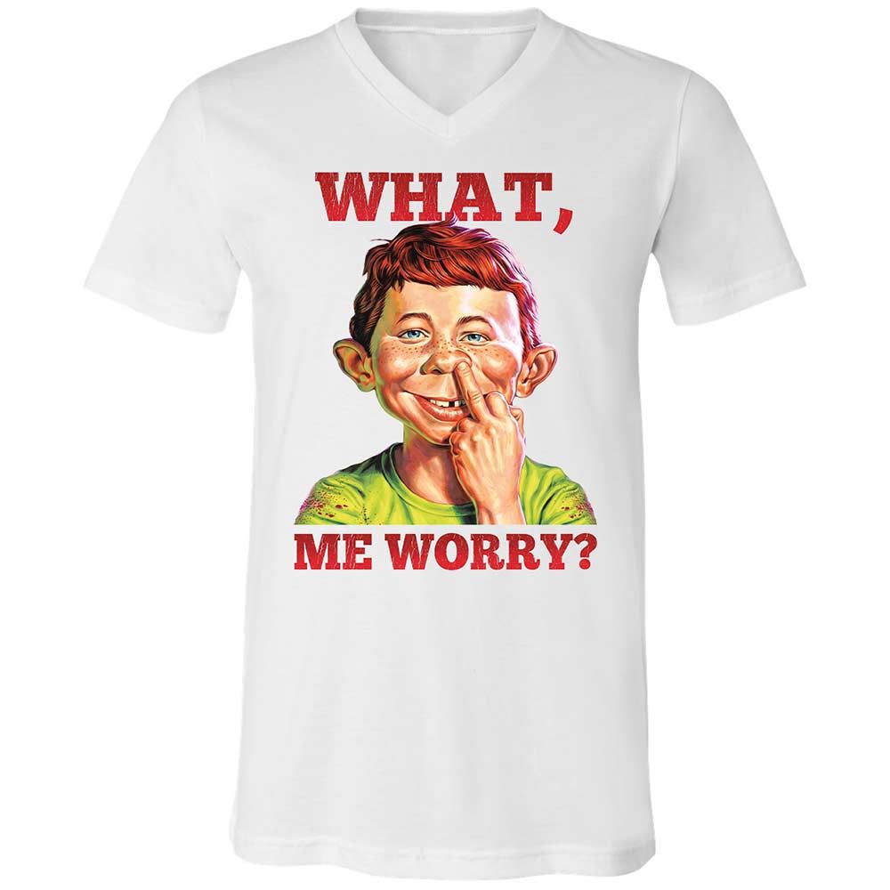 Unisex V-Neck T-Shirt - TX5KPFR3 - White - 1