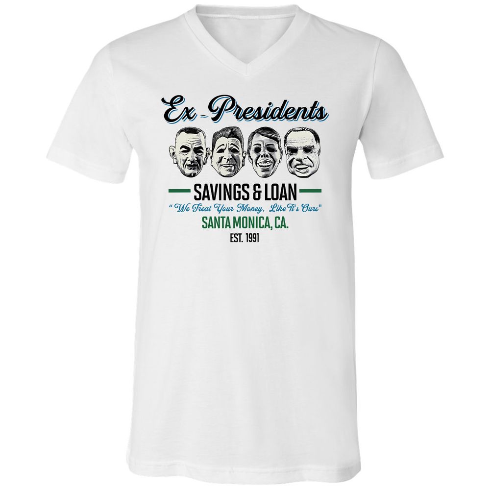 Unisex V-Neck T-Shirt - MLE5JQ85 - White - 1