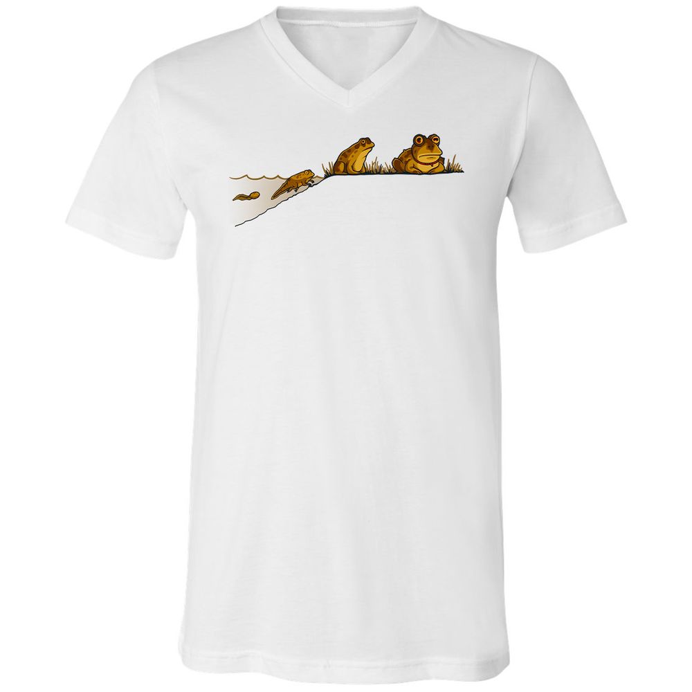 Unisex V-Neck T-Shirt - 6VR2DHA6 - White - 1