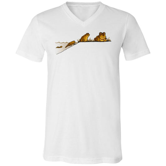 Unisex V-Neck T-Shirt - 6VR2DHA6 - White - 1