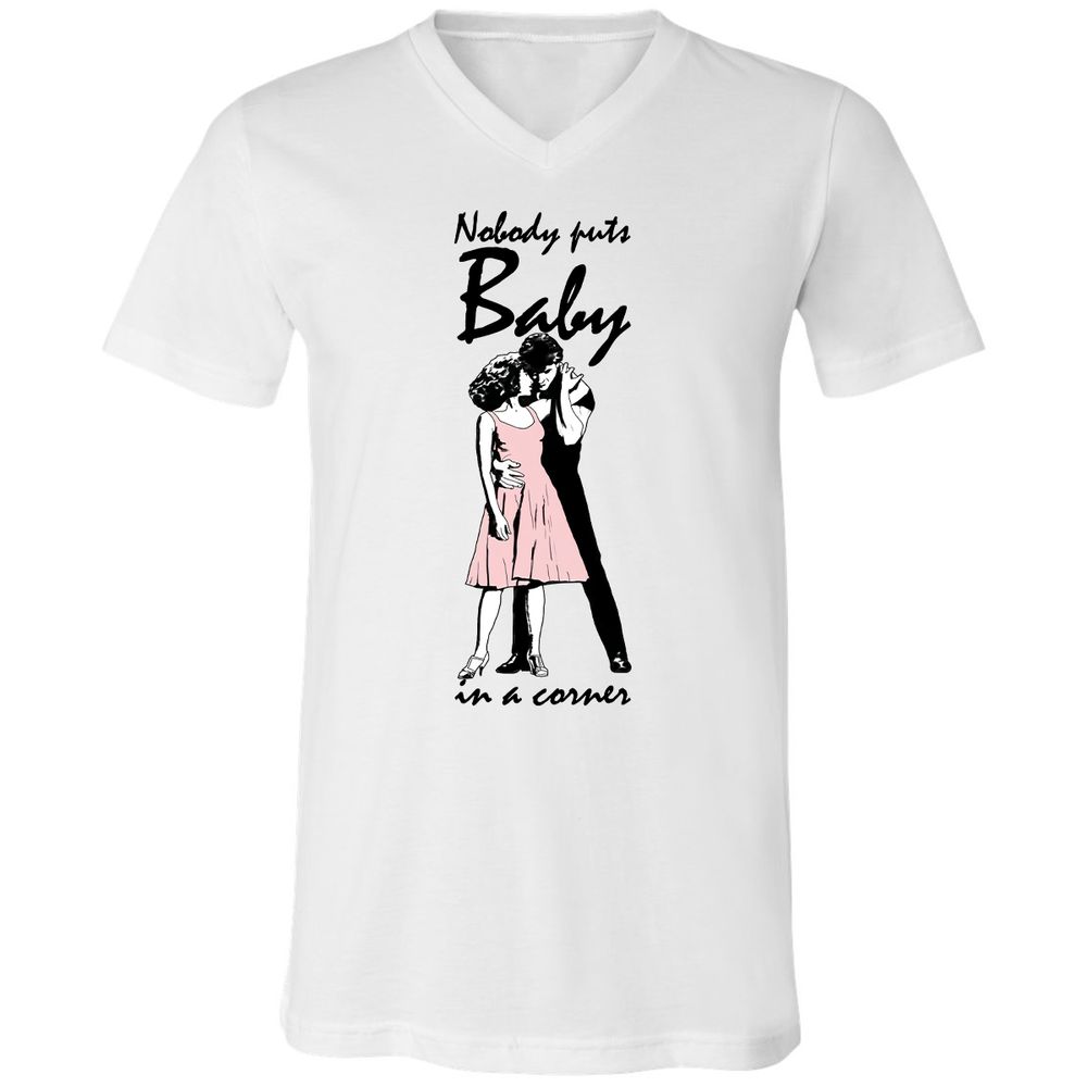 Unisex V-Neck T-Shirt - 47WA61PC - White - 1