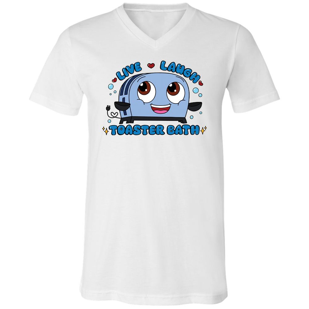 Unisex V-Neck T-Shirt - 5X5VWN5K - White - 1