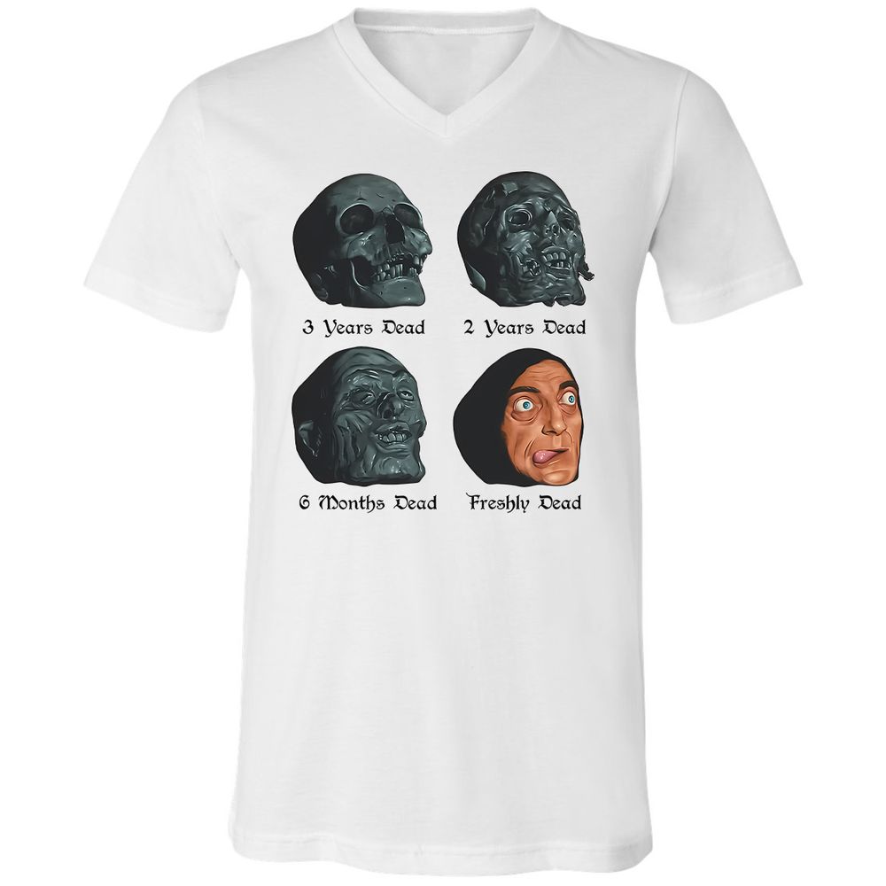 Unisex V-Neck T-Shirt - CAFY47VA - White - 1