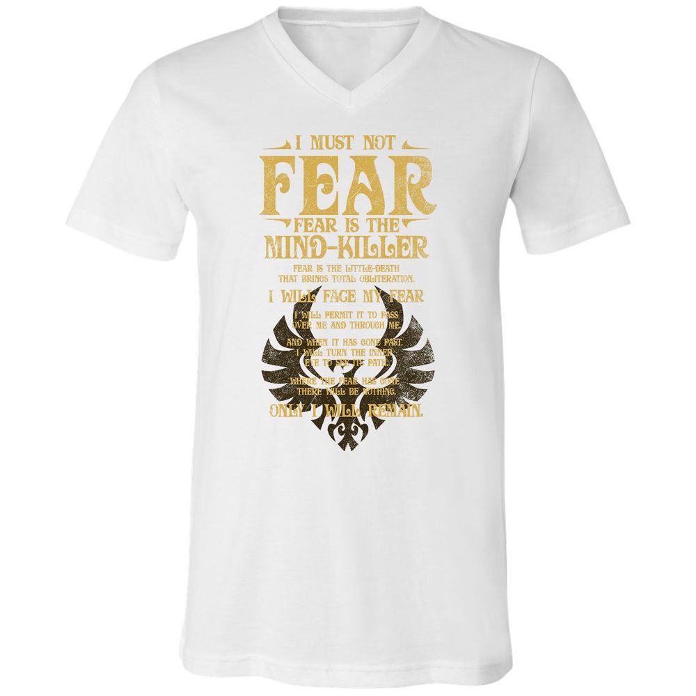 Unisex V-Neck T-Shirt - 4XVLGZ2B - White - 1
