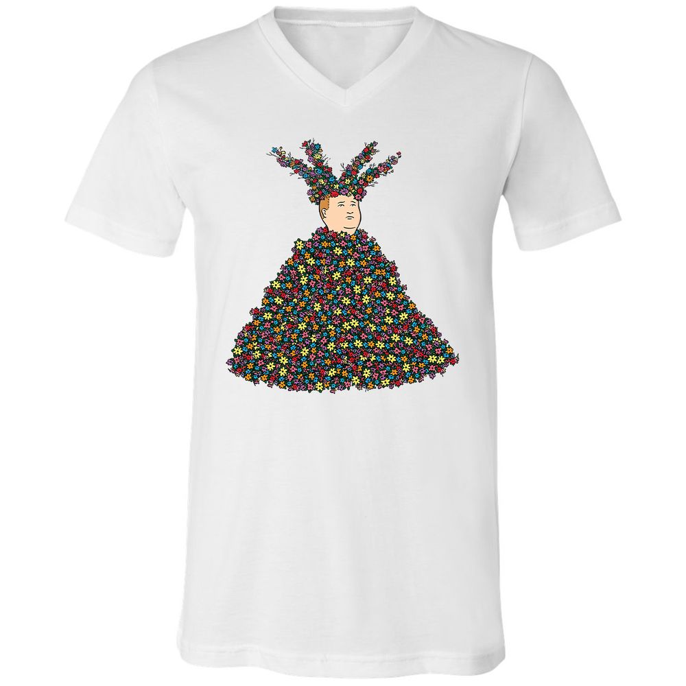 Unisex V-Neck T-Shirt - NA6GB1LT - White - 1