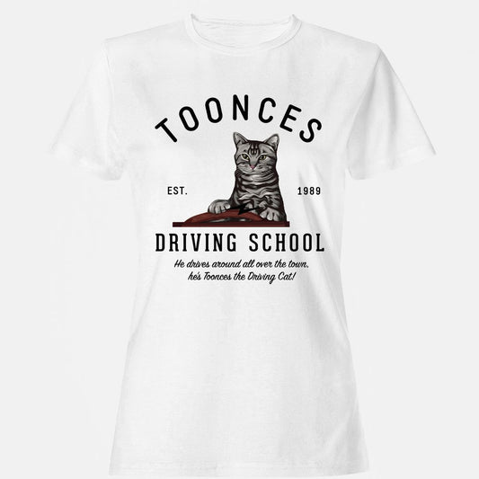 Funny Cat Driving School - White - 1