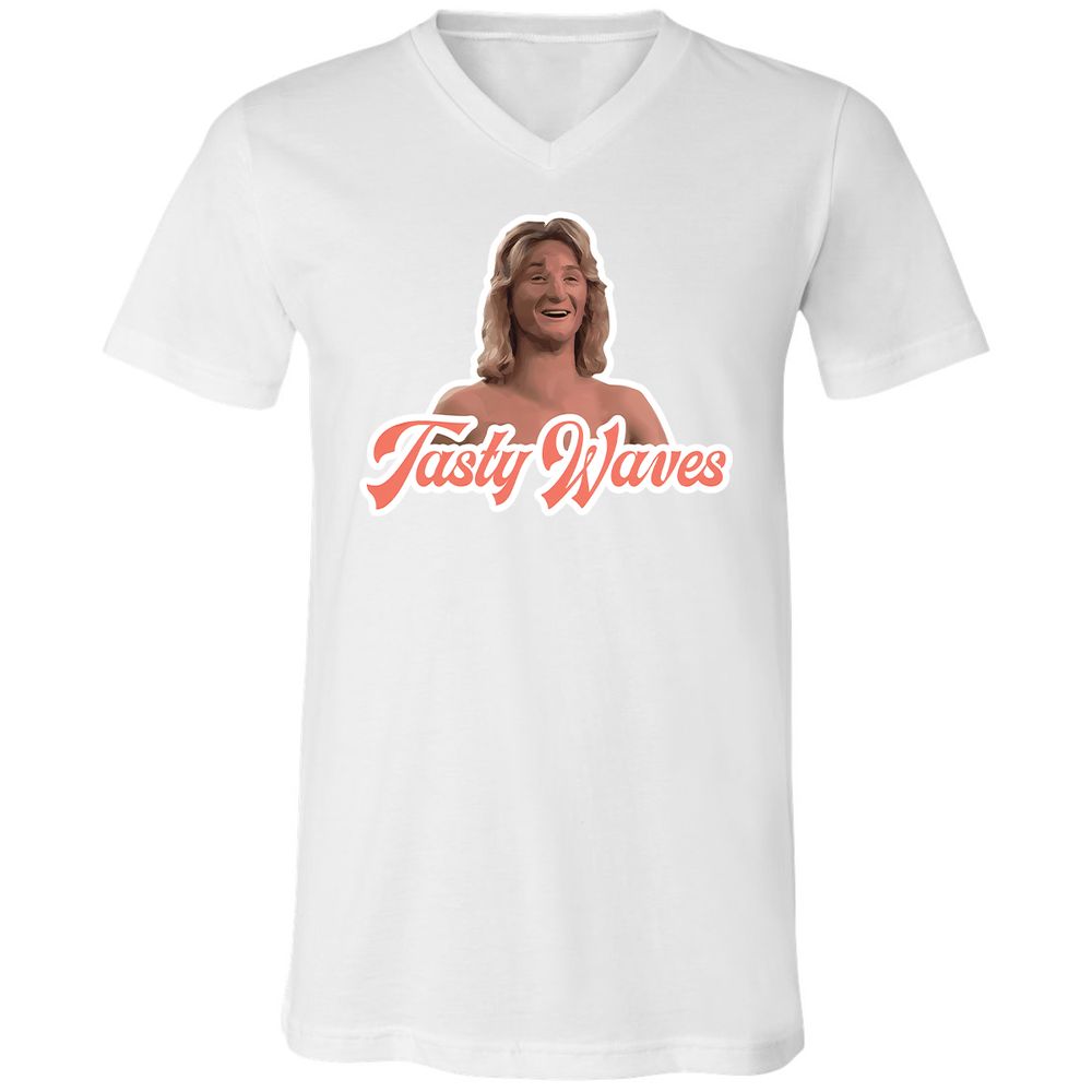 Unisex V-Neck T-Shirt - Y8BE5F7S - White - 1