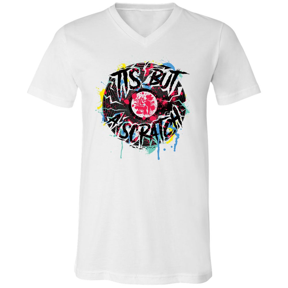Unisex V-Neck T-Shirt - CKR651FE - White - 1
