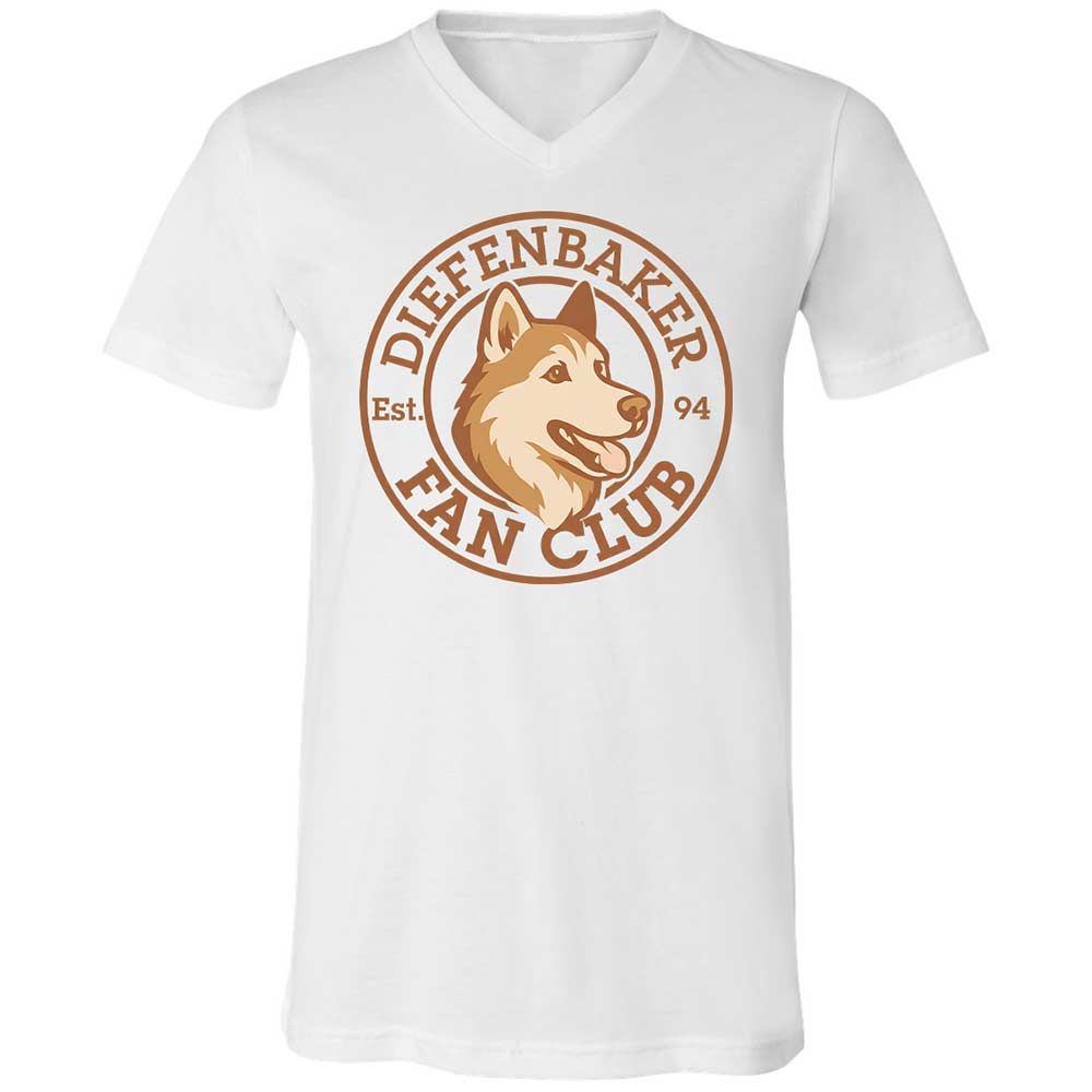 Unisex V-Neck T-Shirt - RFMCS77Z - White - 1