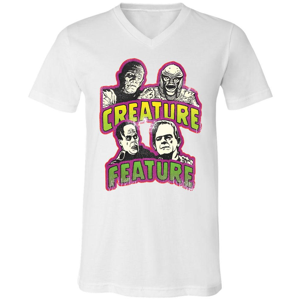 Unisex V-Neck T-Shirt - E3QD1JTW - White - 1