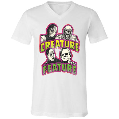 Unisex V-Neck T-Shirt - E3QD1JTW - White - 1