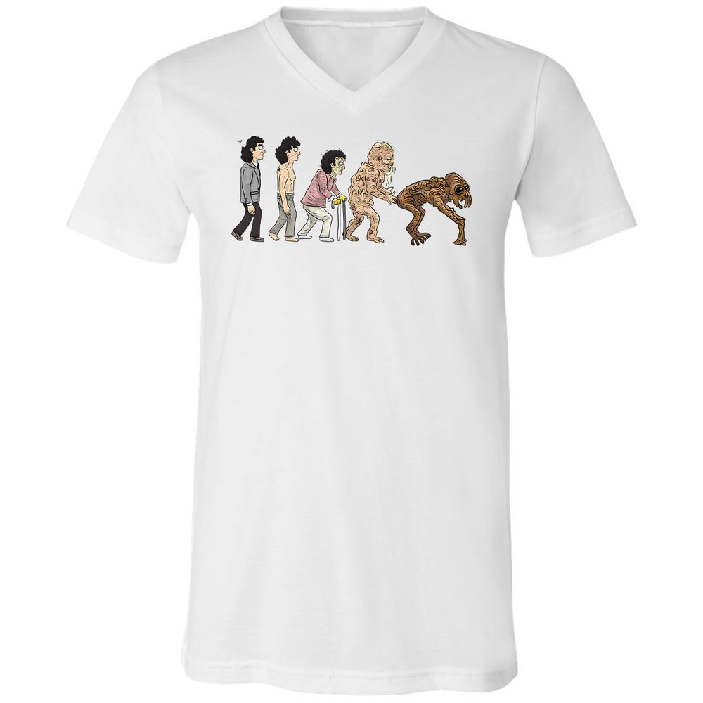 Unisex V-Neck T-Shirt - 21LH8B8B - White - 1