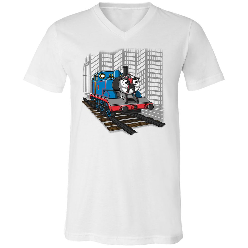 Unisex V-Neck T-Shirt - TAQC6JN2 - White - 1