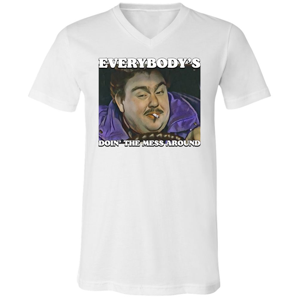 Unisex V-Neck T-Shirt - VU2EGM6Y - White - 1