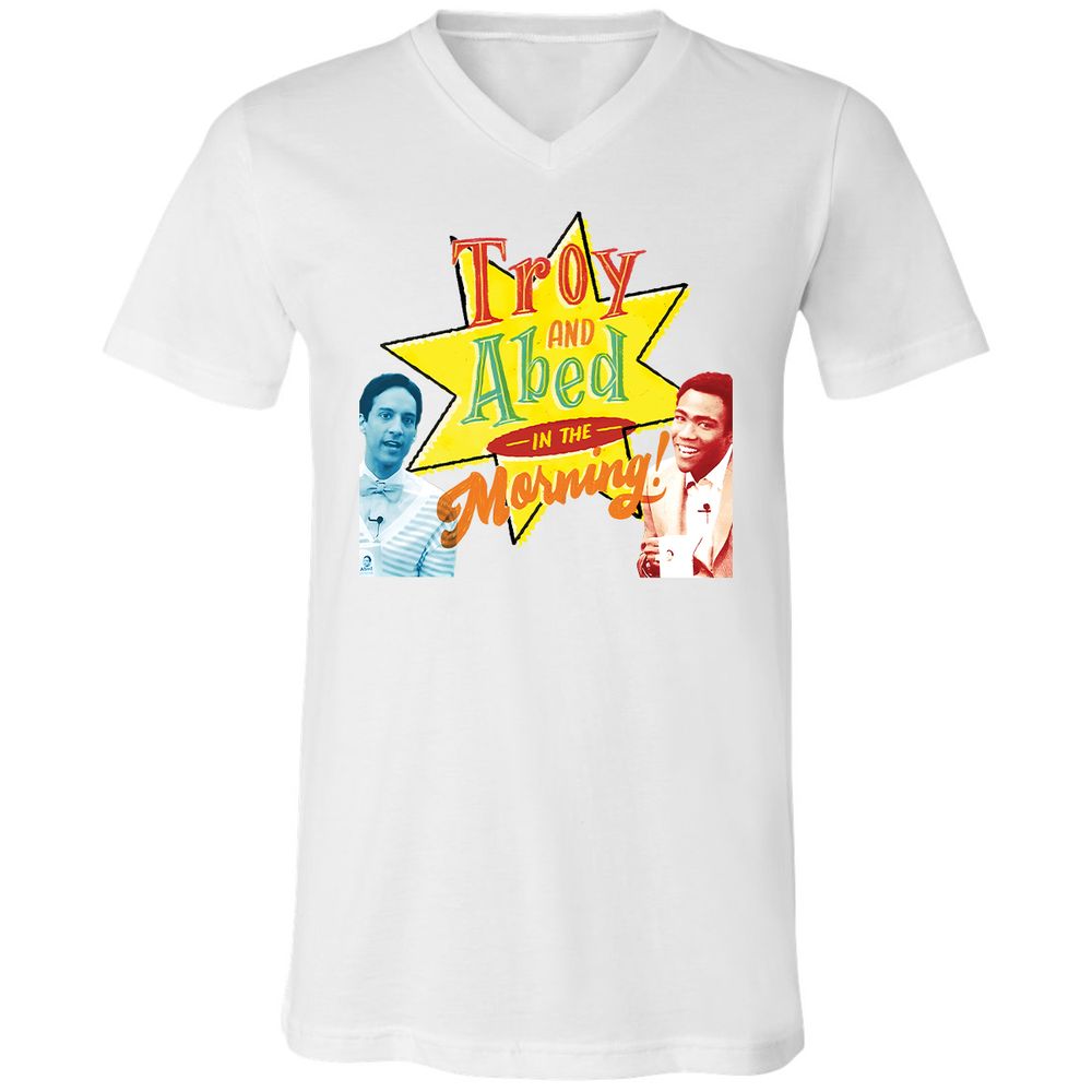 Unisex V-Neck T-Shirt - 6EG6F517 - White - 1