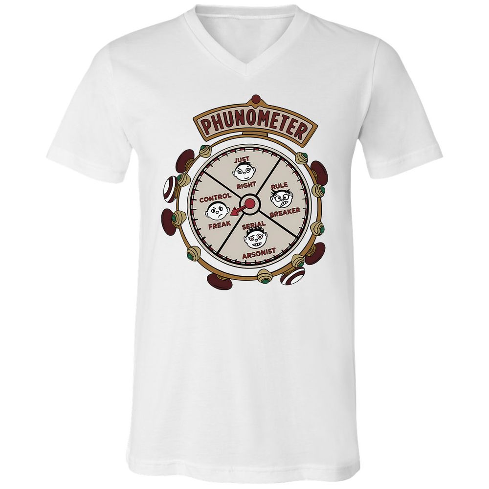 Unisex V-Neck T-Shirt - Q6VCS1Z4 - White - 1