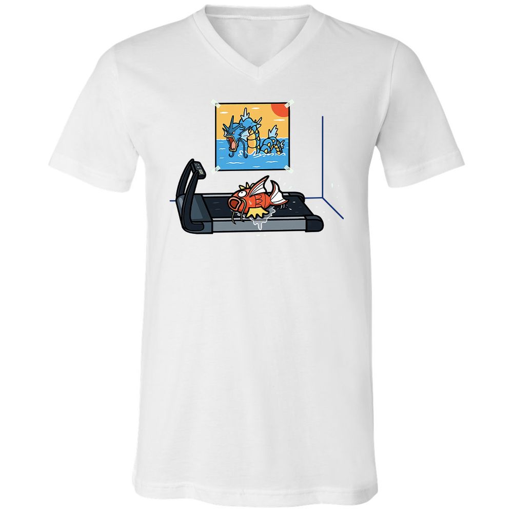 Unisex V-Neck T-Shirt - EGMUSM6H - White - 1