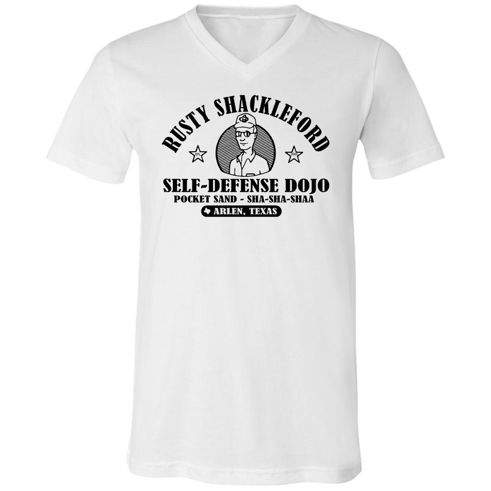 Unisex V-Neck T-Shirt - X6S7QM6B - White - 1