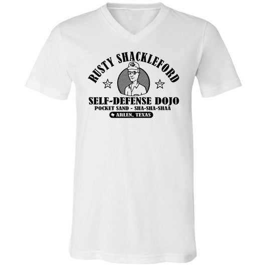 Unisex V-Neck T-Shirt - X6S7QM6B - White - 1