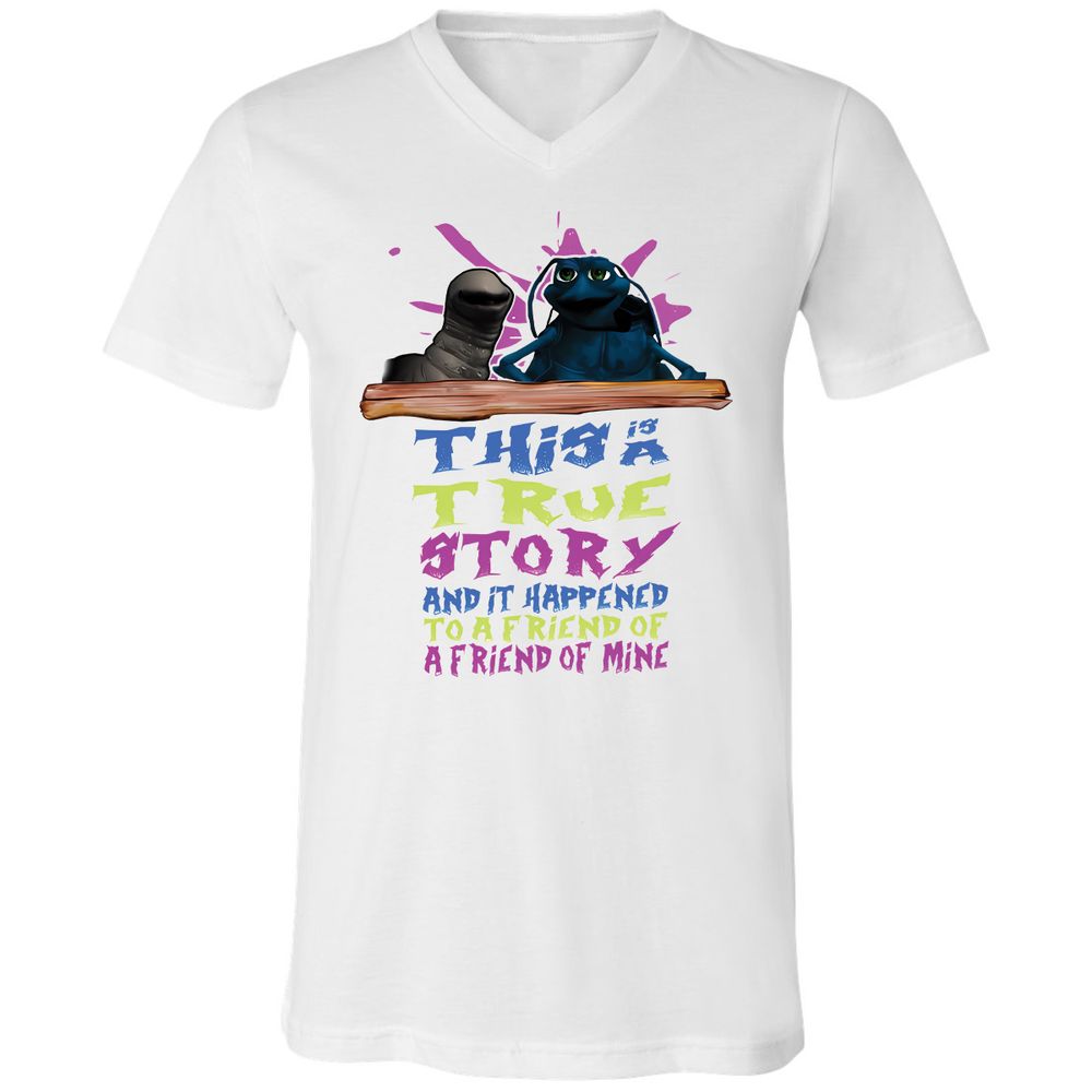Unisex V-Neck T-Shirt - 7TCR9JVV - White - 1