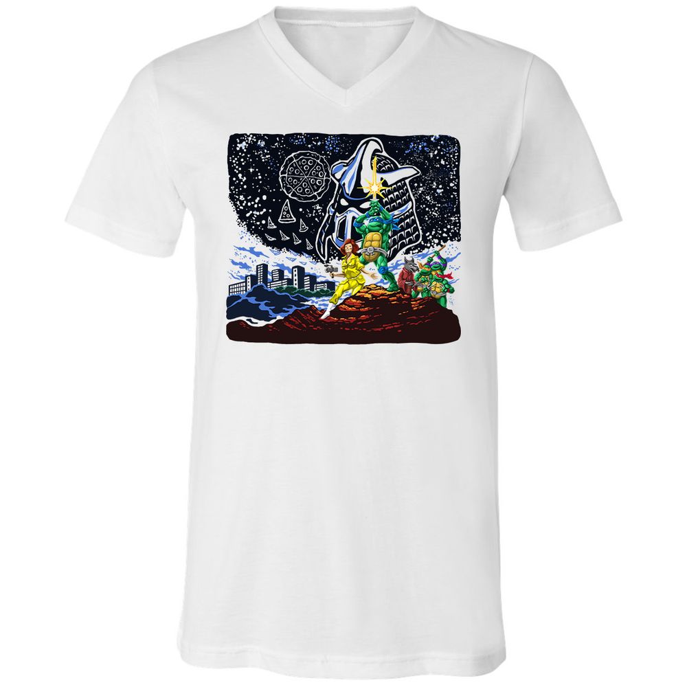 Unisex V-Neck T-Shirt - N1RU5FDP - White - 1