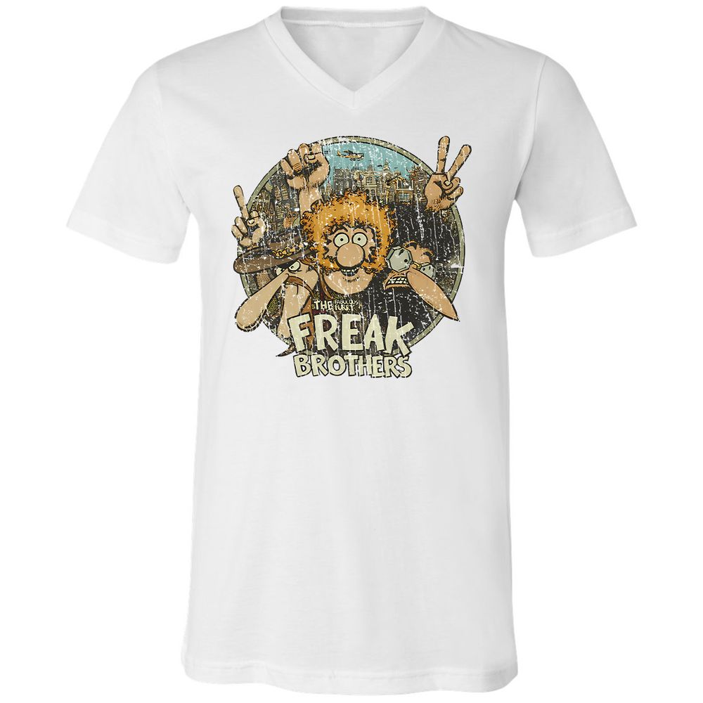 Unisex V-Neck T-Shirt - 2R6W39PV - White - 1