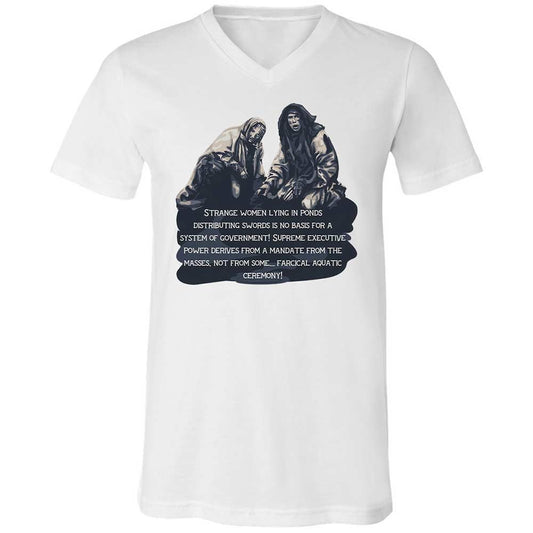 Unisex V-Neck T-Shirt - DT2AFJS4 - White - 1