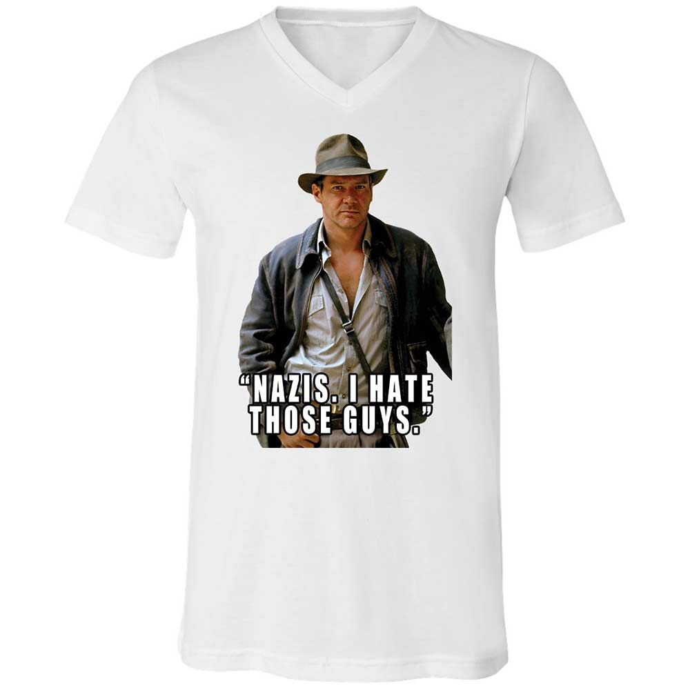 Unisex V-Neck T-Shirt - 6XPY7FB8 - White - 1
