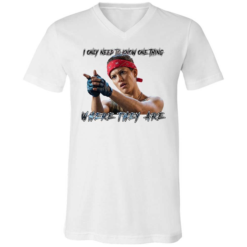Unisex V-Neck T-Shirt - HF3YK7CA - White - 1