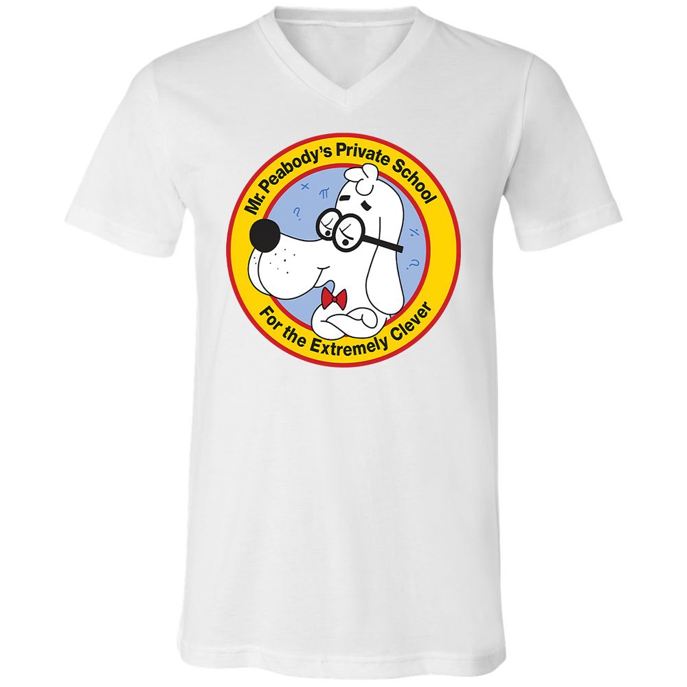 Unisex V-Neck T-Shirt - AHJYAQWW - White - 1