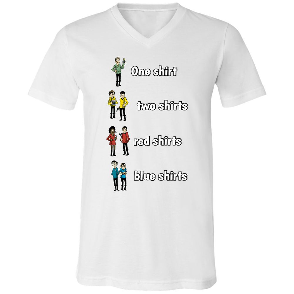 Unisex V-Neck T-Shirt - W339ZALK - White - 1