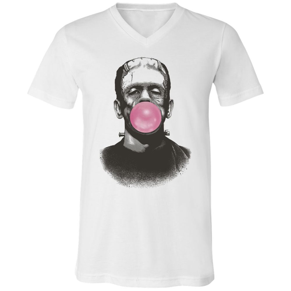 Unisex V-Neck T-Shirt - 8R3XPLVB - White - 1