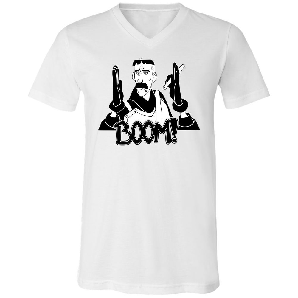 Unisex V-Neck T-Shirt - TDJVCCUF - White - 1