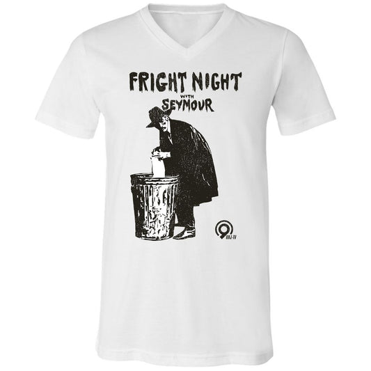 Unisex V-Neck T-Shirt - BS3EPQ8D - White - 1