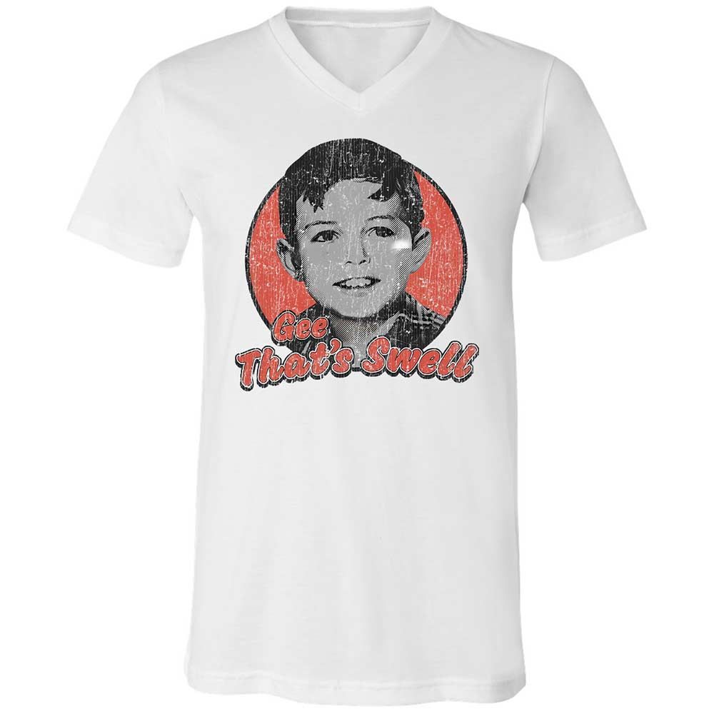 Unisex V-Neck T-Shirt - KXX4PBX3 - White - 1